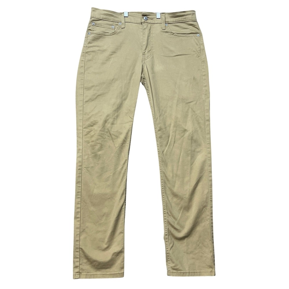 Levi's 511 Slim Fit Pants Mens 33x32 Khaki Tan 5-Pocket Stretch Chino Twill